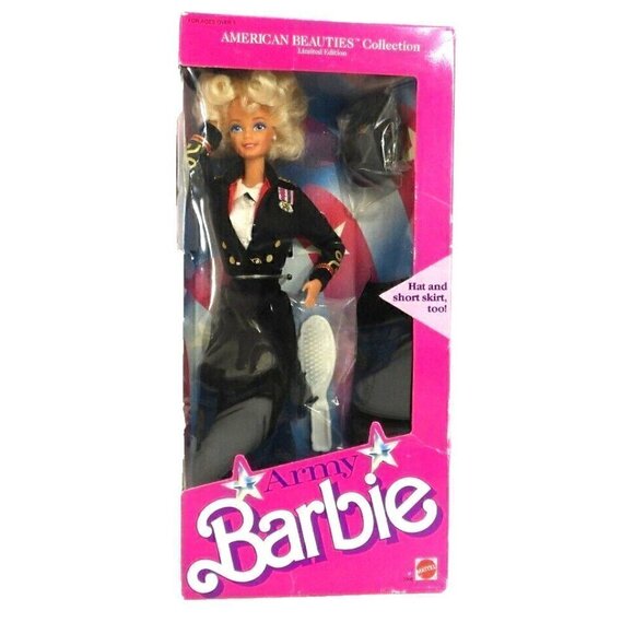Army BARBIE doll American Beauties Collection MATTEL 1989 NEW, BOX DAMAGED - Picture 1 of 2